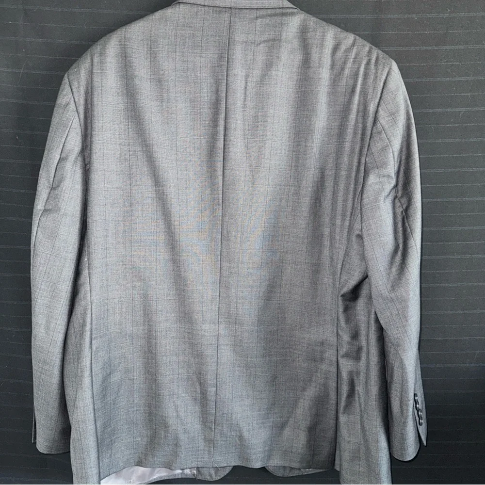 Jos A Bank Signature Gold Gray Tailored Fit Wool Jacket Sport Coat 48 R Lined